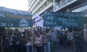 La defensa por la educación pública reúne a más de 12.500 personas en el centro de Málaga